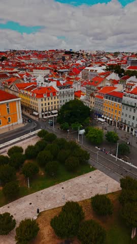 Establishing shot of Lisbon