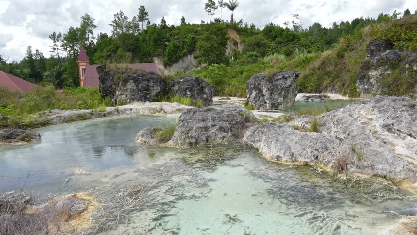 Sipoholon Hot Springs are hot springs in Tapanuli. This sulfur-containing bath was formed due to the eruption of Mount Martimbang
