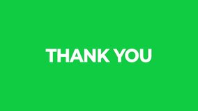 Thank You Animation letters green screen - Powered by Shutterstock - Get 15% off with code: PIKWIZARD15