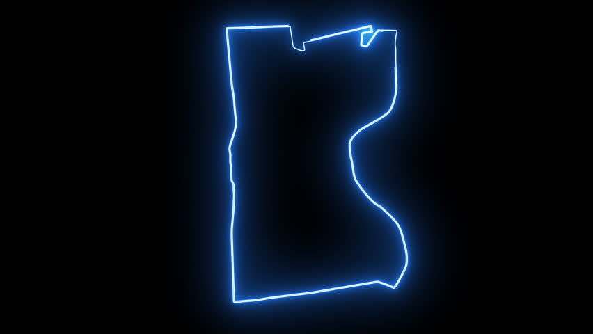 map of Hartford in Connecticut with a neon effect that glows blue