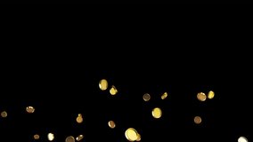 Gold coin rain. Transparent background. Money drop 3d animation with alpha channel - Powered by Shutterstock - Get 15% off with code: PIKWIZARD15