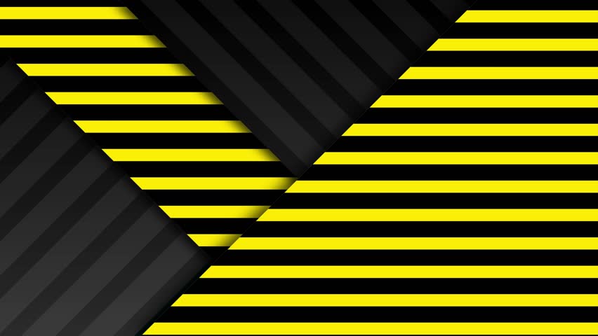 Happy labour day wishes with labour tools, measurement tape and safety halmet on black and yellow stripes background.