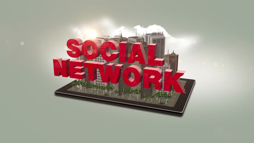 Social Network Sign On A Digital Tablet. Smart City. Technology Related 3D Animation. - Powered by Shutterstock - Get 15% off with code: PIKWIZARD15