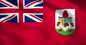 flag of Bermuda. Bermuda flag background. 4k 60FPS