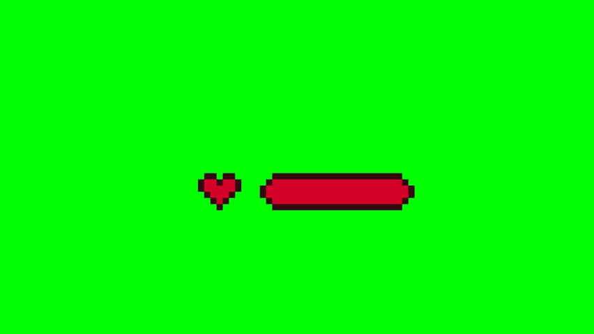 Life bar, pixel art animation