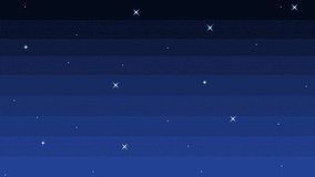 Pixel art night sky background. Animated retro 16-bit game evening backdrop with glowing stars. 4K Looping animation. - Powered by Shutterstock - Get 15% off with code: PIKWIZARD15