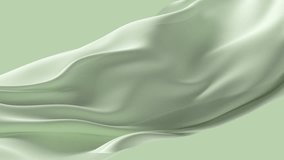 Abstract tenderness green silk background luxury wave cloth satin pastel color fabric. Milk liquid wave splash, wavy fluid texture. Fluttering material. 3D animation motion design wallpaper - Powered by Shutterstock - Get 15% off with code: PIKWIZARD15