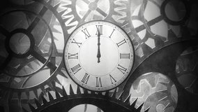 The video shows a clock's hands moving rapidly, creating the effect of time passing quickly in a loop, symbolizing the swift passage of time. - Powered by Shutterstock - Get 15% off with code: PIKWIZARD15