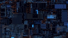 Abstract digital chip computer processor and electronic components on a circuit board process data. Technology for the development of electronic devices on a microchip or microprocessor, hardware - Powered by Shutterstock - Get 15% off with code: PIKWIZARD15