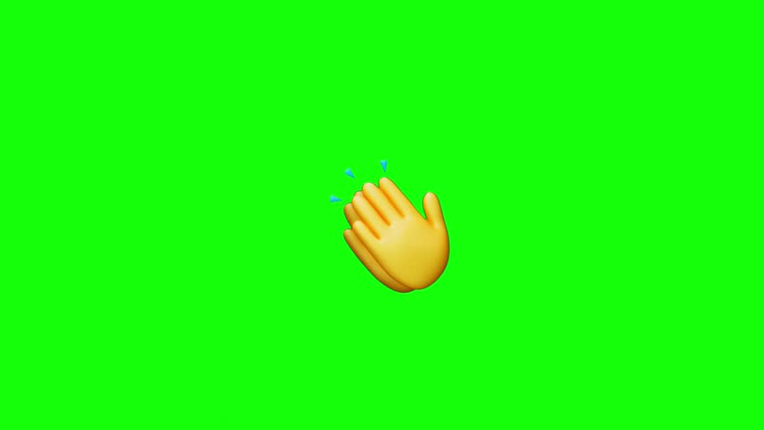 finger gesture emoticon, animation, green screen background