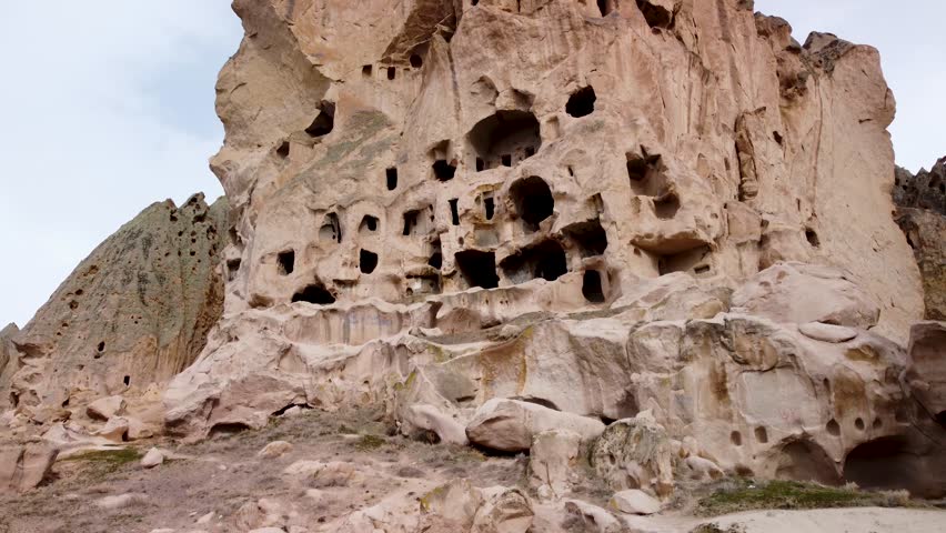 Ancient Mountain Citadel Tunnels. Selime Kalesi Castle in Yaprakhisar Turkey. Ihlara Valley in the Aksaray near Cappadocia