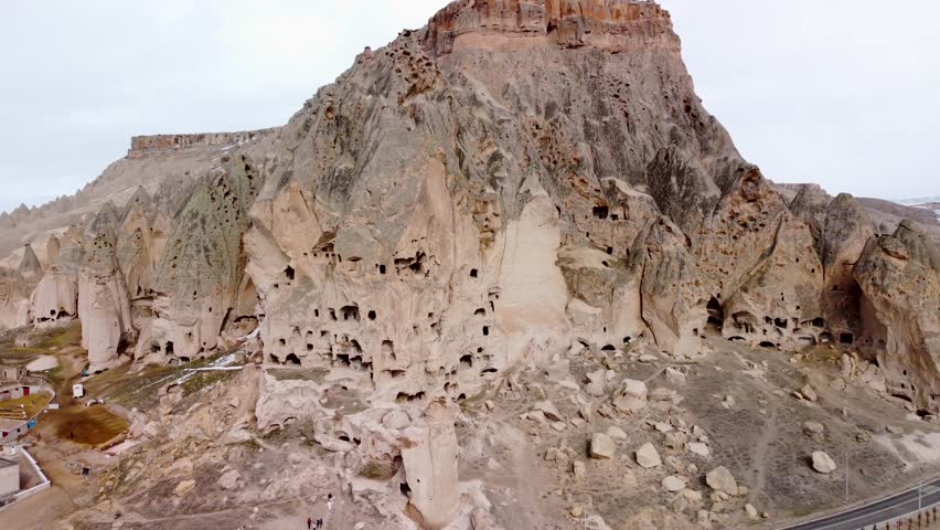 Ancient Mountain Citadel Tunnels. Selime Kalesi Castle in Yaprakhisar Turkey. Ihlara Valley in the Aksaray near Cappadocia
