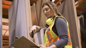 Worker checking stock list in distribution warehouse - Powered by Shutterstock - Get 15% off with code: PIKWIZARD15
