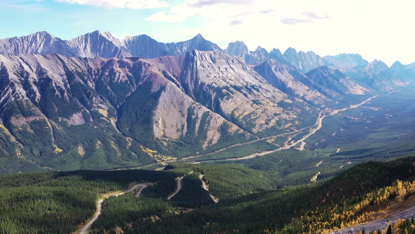 Majestic scenic Rocky Mountain range Canadian Rockies Canada