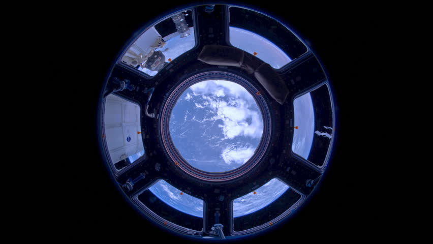 INTERNATIONAL SPACE STATION - CIRCA 2012: Time lapse of earth rotating, as