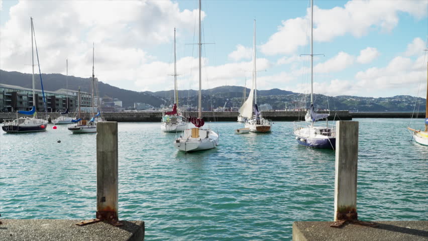 Yachts in the harbour, Wellington New Zealand