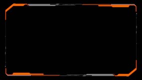 Universal Technology Line and frame Video overlay Futuristic HUD Head up display interface template with basic geometry line element. Video template widescreen aspect ratio - Powered by Shutterstock - Get 15% off with code: PIKWIZARD15