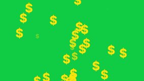 Gold dollar sign pattern isolated on green screen background. Dollar pattern animation video. - Powered by Shutterstock - Get 15% off with code: PIKWIZARD15