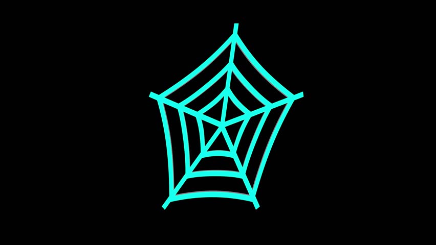 3D spider web animation video