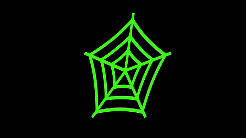 3D spider web animation video