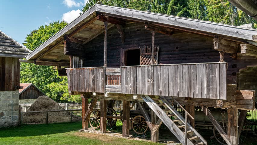 Old farm barn for storing equipment