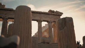 Ancient Greek ruins with a beautiful sunset view of the city - Powered by Shutterstock - Get 15% off with code: PIKWIZARD15