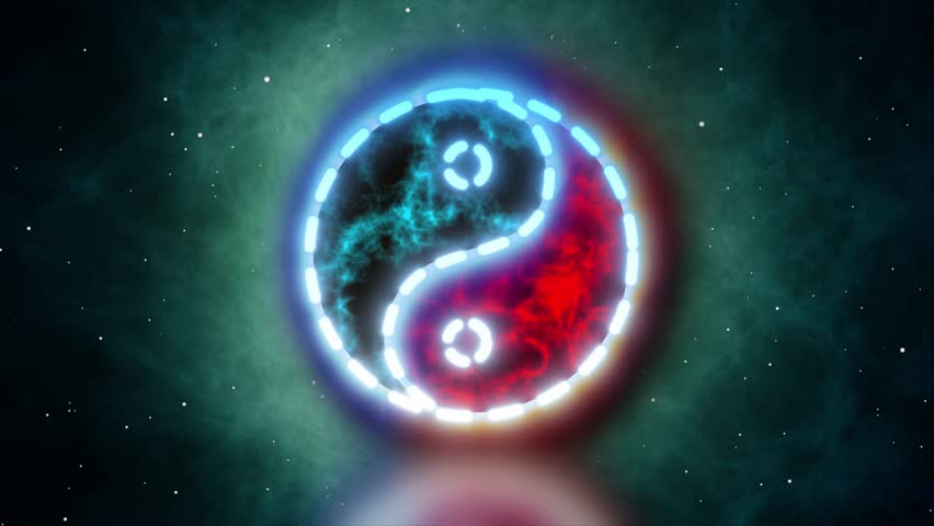Animation of rotating Yin Yang Symbol
