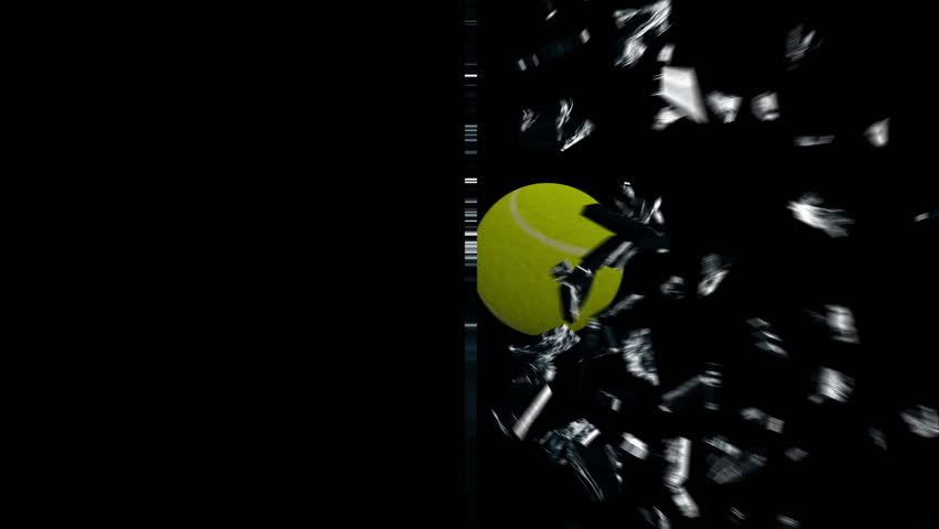 Tennis-Ball breaking glass,