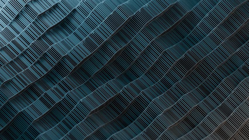 Computer generated blue and black geometric pattern with intricate details