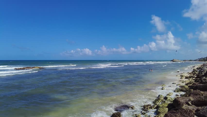 Aerial view of Boca Paila, Tulum