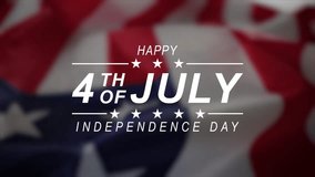 Independence Day Usa 4th of July Text Animation with American Flag and Fireworks Background. Happy 4th of July Independence Day USA. Fourth of July lettering footage with handwritten text animation. - Powered by Shutterstock - Get 15% off with code: PIKWIZARD15