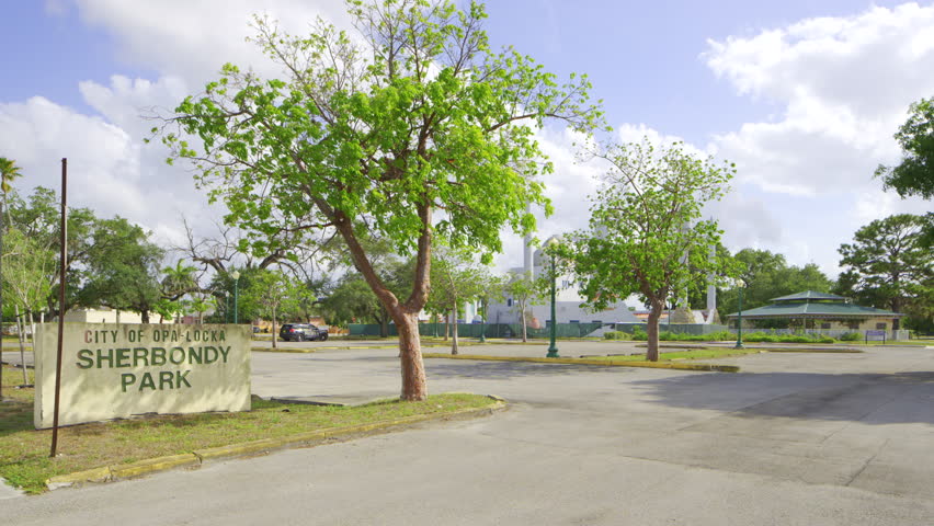 City of Opa Locka. Sherbondy Park 4k video. Florida. USA Miami Dade
