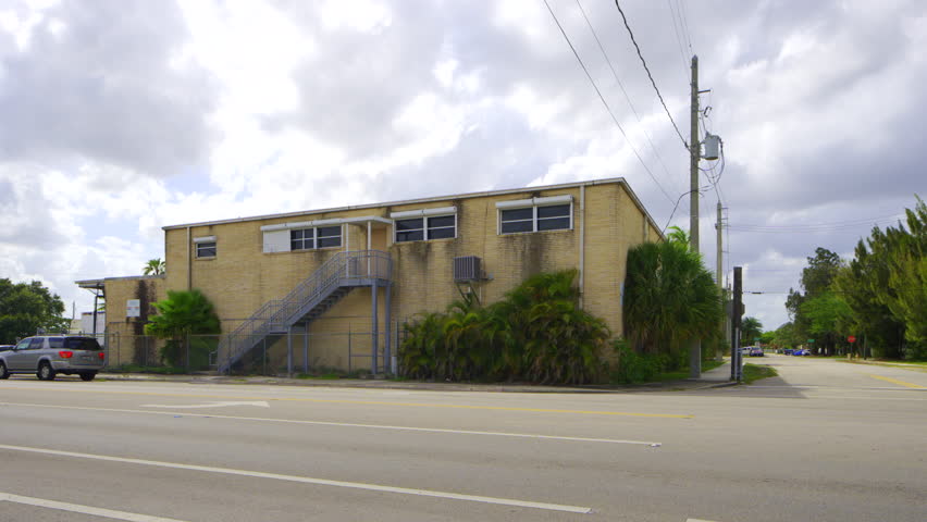 Historic USPS building Opa Locka Florida United States Post Office 4k HDR