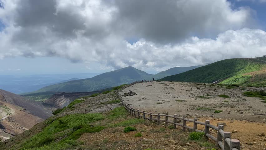 mount zao yamagata japan summer crater