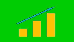 Animated video Business growth, increase in sales, investment growth or profit, development concept, with green screen - Powered by Shutterstock - Get 15% off with code: PIKWIZARD15