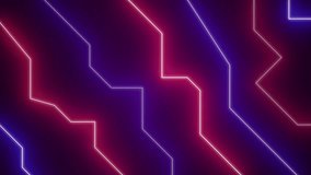 Glowing Neon Lights Background, Loop Animation, 4K Video