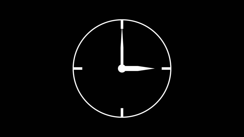 clock icon animated on a black background 