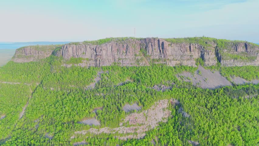Drone View of Mount Mckay in Thunder Bay