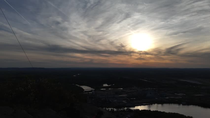 Sunset View of city of Thunder Bay from Mt. Mckay