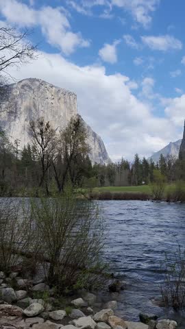 Yosemite National Park Merced River Spring Waterfall View