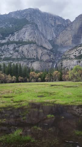 Yosemite National Park 4K Merced River Spring Waterfall Reflection