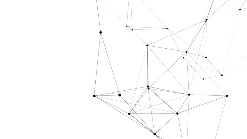 Plexus technology background, flowing lines and dots. Connected net, structure. Loop animation; ;