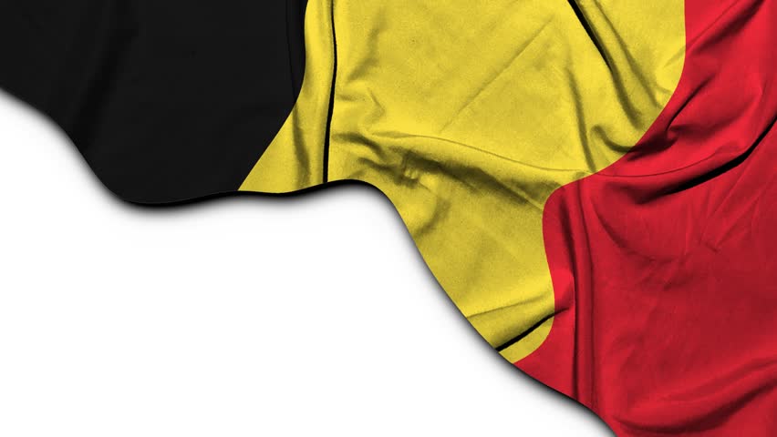 Belgium flag waving short video animation