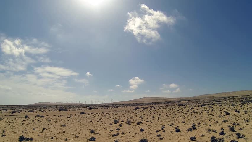 Panorama landscape on the island of Fuerteventura, Canary Islands