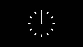 clock icon countdown 24 hour day fast speed animation. clock with moving arrows. animated clock on the black screen. - Powered by Shutterstock - Get 15% off with code: PIKWIZARD15