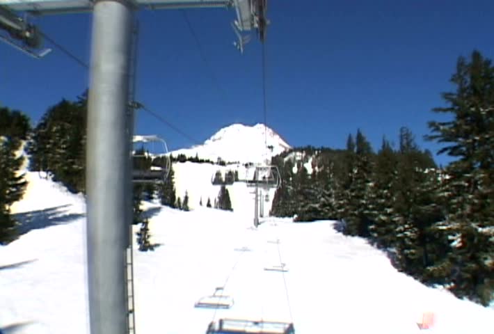 Ski lift time lapse on Mt. Hood, Oregon