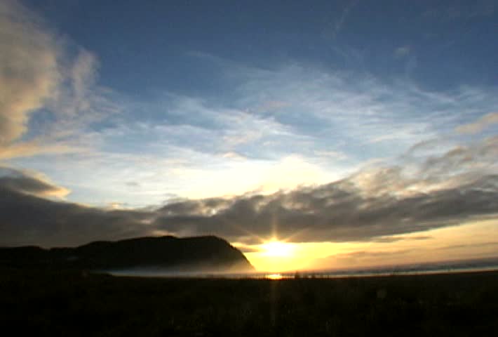 Sun set time lapse on Oregon's coast near Seaside.