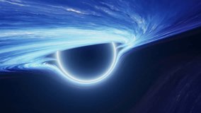 In the vast expanse of deep space, a mesmerizing black hole is observed, surrounded by a luminous accretion disk - Powered by Shutterstock - Get 15% off with code: PIKWIZARD15