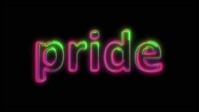 Happy Pride Month! Pride Month Colorful Rainbow Pride Text Abstract Background. LGBTQIA+ Flag Colors. Pride Text Abstract Background Wallpaper - Powered by Shutterstock - Get 15% off with code: PIKWIZARD15