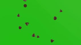 falling chocolate chips isolated green screen - Powered by Shutterstock - Get 15% off with code: PIKWIZARD15